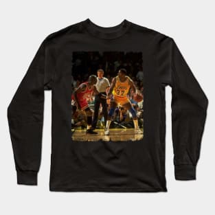 Michael Jordan vs Magic Johnson, NBA Finals Long Sleeve T-Shirt